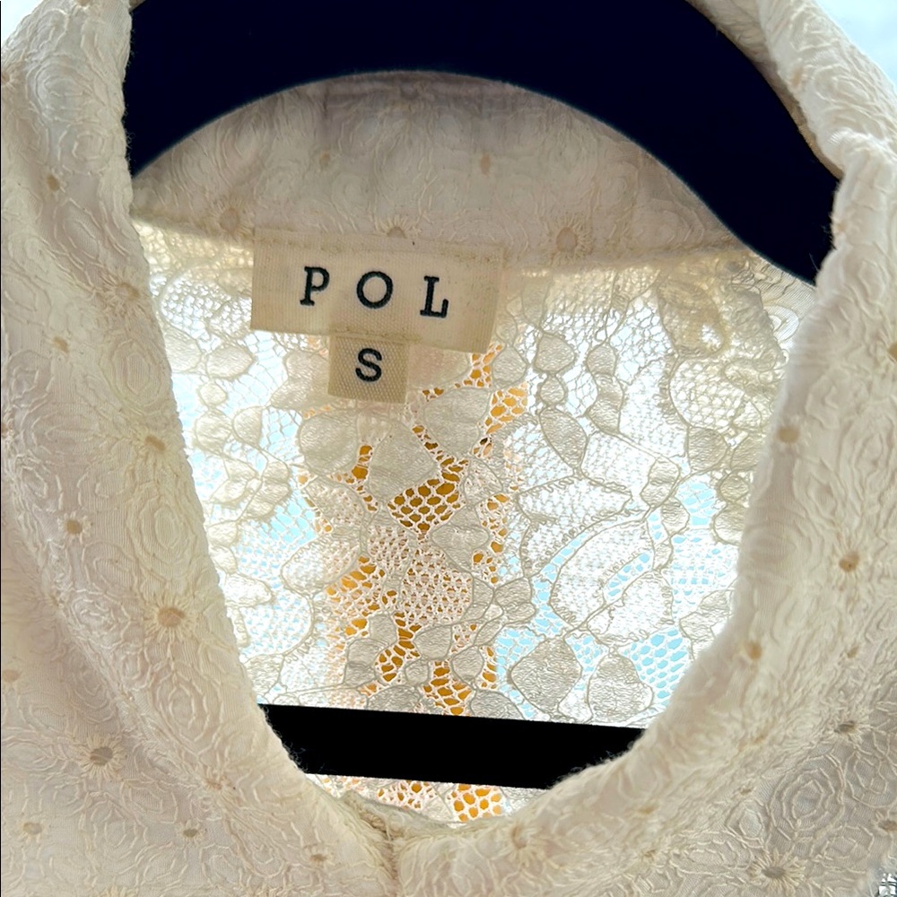 JACKET NWOT POL Elegant White/Dark gray Lace jacket - Picture 8 of 8
